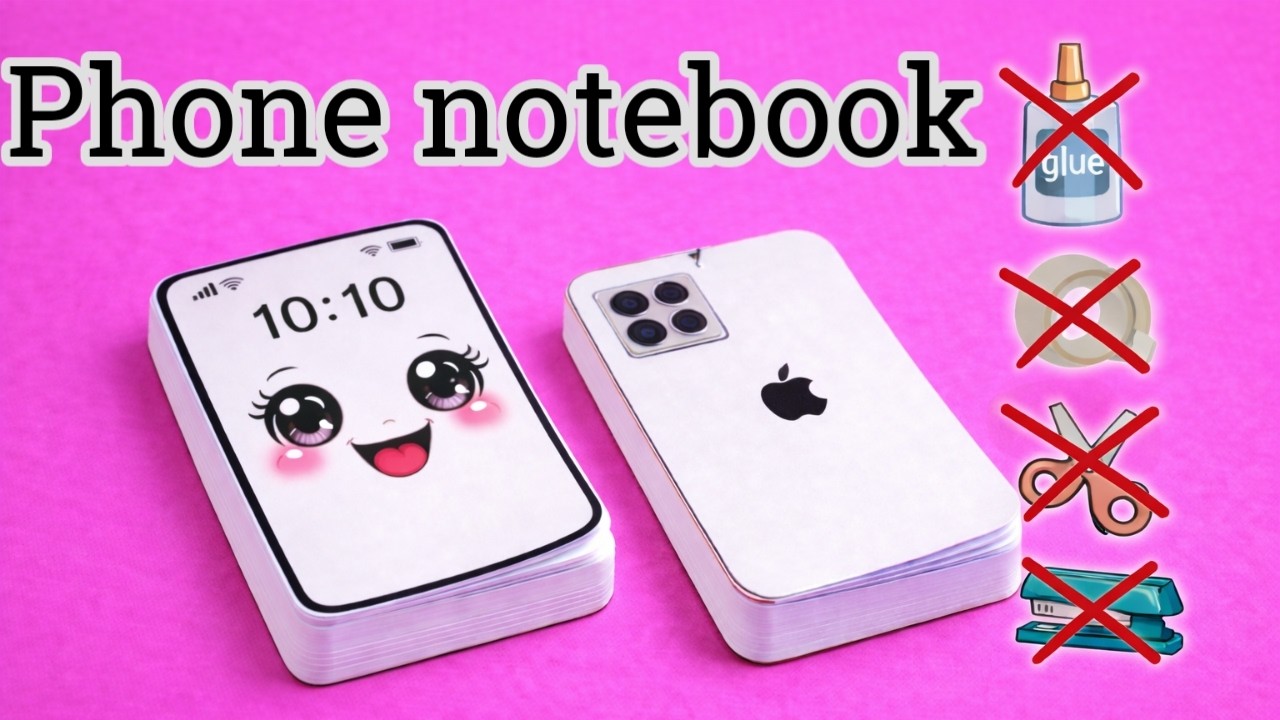 DIY phone notebook|Origami mobile phone notebook|Phone notepad without ...