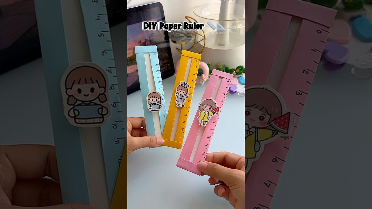 Diy Paper Ruler Easy way to make paper ruler #shorts #art #diy #craft #yourubeshorts ...